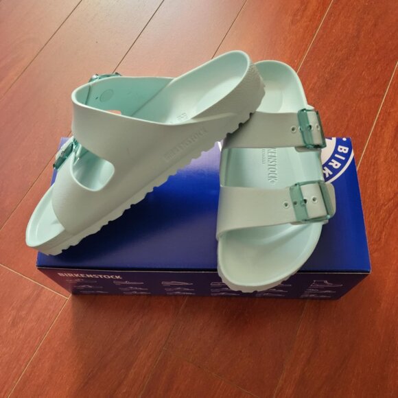 Birkenstock Women's Arizona Stealth Buckle EVA - Surf Green - Picture 3 of 7